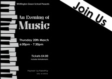 Evening of Music - Thursday 20th March - Tickets on sale NOW!